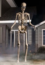8 FT ANIMATED WHITE SKELETON ANIMATRONIC HALLOWEEN DECORATION picture