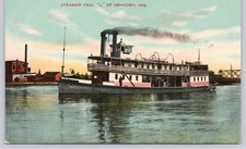 Steamer Paul L Oshkosh Wisconsin Vintage Ship Postcard c1910 S.H. Knox picture