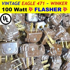 VINTAGE💥FLASHER💥100W/125V PLUG-IN 15P UL POLERIZED EAGLE 471 WINKER TABLE LAMP picture