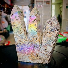3.63LB natural electroplated sphalerite multi pointed column polishing 1.65kg picture