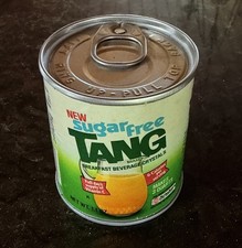 Vintage 1985 “New” Sugar Free TANG Drink Mix Sample Trial Size Tin Can - SEALED picture