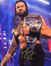 Roman Reigns WWE CHAMP Signed 8x10