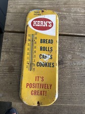 Vintage KERN'S Thermometer Tin merchandise 1950 No Porcelain (bakery shop) picture