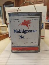Vintage Mobilgrease Five pound tin can Mobil Grease Pegasus No.    motor oil can picture