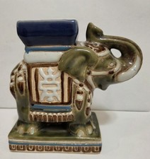 Vintage Chinese ceramic elephant small  plant stand approximately 6 inches long  picture