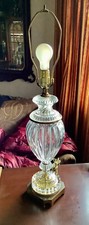 Vintage Antique Paul Hanson Baccarat Style Crystal Glass Table Lamp picture