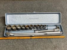 Rare Craftsman 1960’s 1/2” Dr Breaker Bar Socket Set 14 Pc USA  picture