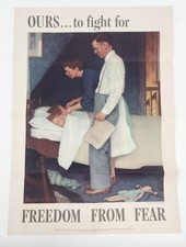 1942–1944 WWII Norman Rockwell Poster Freedom from Fear picture