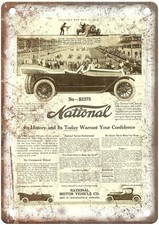 1914 National Vintage Automobile Ad Retro Look Metal Sign AM8594 picture