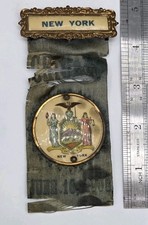 1908 Republican National Convention New York Delegate Badge Ribbon RNC Antique picture