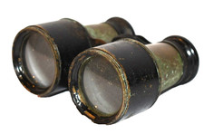 Antique 1930's Brass S&A Swift & Anderson Pilot Achromatic Galilean Binoculars  picture