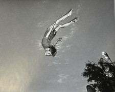 Susan Felter Signed 1975 B&W Photograph Flying Boy 11x14 Vintage Photo picture
