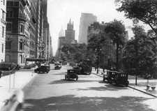 View down Fifth Avenue in New York City 1930 Historic Old Photo picture