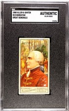  1888 Allen & Ginter Great Generals (N15) Card General Burgoyne SGC Authentic picture