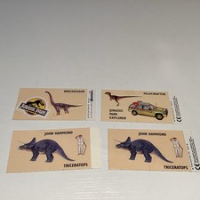 4 x JURASSIC PARK - WEETABIX 1993 - action stickers and stand up cards picture