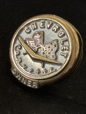 Vintage 1956-1966 10karat DP Chevrolet Corvette Owner Lapel Tie Tack Pin  picture