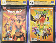 Phoenix Resurrection #1 CGC 9.9 & #5 9.8 Signed Leinil Yu Alex Ross Custom Label picture