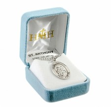 St. Anthony Sterling Silver Medal Necklace, 24 Inch Chain picture