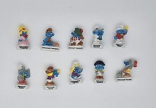 French Feves Smurfs Evolution set - 2016 Ceramic Mini  Set of 10 Peyo King Cake picture