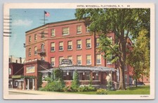 Hotel Witherill Plattsburg NY 1936 Linen Postcard Curt Teich Art-Colortone picture