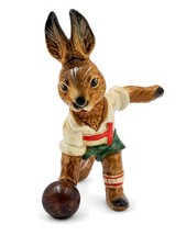 Goebel W. Germany Rabbit Soccer Figurine Vintage Ceramic picture