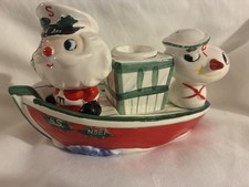 Rare Vintage 1959 Holt Howard S.S. Noel Christmas Set Santa Snowman Boat MCM picture
