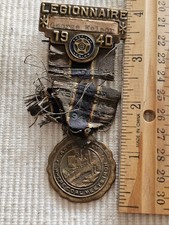 1940 WWII US Army WWI Service American Legion Kentucky Named Medal L@@K picture