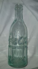 Antique 1890's Coca-Cola Straight Sided Aqua Glass Bottle Savannah GA Embossed picture