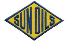 VERY RARE SUN OILS EMBROIDERED DIAMOND IRON-ON VINTAGE STYLE COLLECTIBLE PATCH.. picture