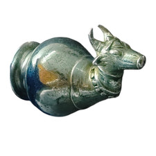 1900's Antique Old Nandi Shaped Shringi For Shiva Lingam Abhishek Water Pot picture