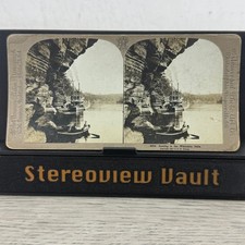Boating in the Wisconsin Dells Stereoview Universal Photo Art Co. 1901 picture