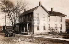 Fulton OH Ohio 1914 Hotel Signs Livery Auto RPPC Photo Postcard COPY picture