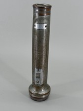 Vintage Eveready Metal Flashlight Ribbed Tube 2 Switch Untested Parts Repair picture