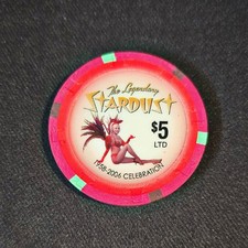 Vintage Stardust $5 Casino Chip 2006 Celebration Obsolete Showgirl LTD Rare picture