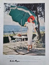 1950 Women's Rudoff Dress Enka Rayon Vintage Fashion Color Ad  picture