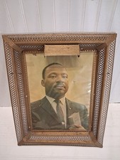 RARE Vtg 1968 Emdur MLK Light Up Frame Martin Luther King Jr Memorial Portrait picture