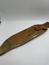 Vintage CASE XX Leather Brass Fixed Blade Hunting Knife Sheath Belt USA picture
