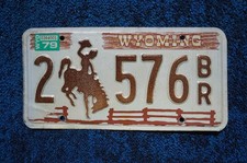 1979 Wyoming License Plate picture