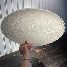 Mid Century Saucer Lampshade Ceiling Light Fixture Glass Shade Vintage MCM 60s picture