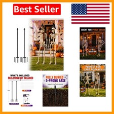 2PCS Adjustable Skeleton Stand for 5-5.6 FT Halloween Displays - Sturdy Outdo... picture