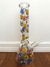 14” Premium Glass Water Hookah Thick Heavy Pokemon 14mm picture