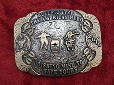 Bullfighting Superstar Rodeo Champion☆2016☆American Hero TROPHY BUCKLE☆☆103 picture