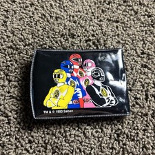 Vintage 1993 Saban Mighty Morphin Power Rangers Wallet Billfold Black 90s picture