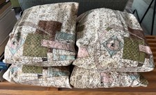 Vintage 50s Barkcloth Curtains Drapes Textile Abstract Atomic Mid Century MCM picture
