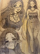 Laser-burned art piece featuring Princess Zelda from The Legend of Zelda series. picture