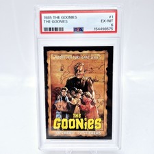 1985 Topps Goonies #1 Title Card PSA 6 Low Pop Iconic card picture