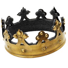 King Crown Brass Plantagenet Crown Brass Gift Item Handmade Medieval Halloween picture