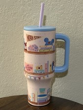 Disney Parks Main Street Monorail Bookshelf Dreamer Large 44oz Travel Tumbler picture