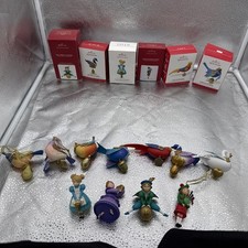 Set Of  Eleven (11) Hallmark 12 Days Of Christmas Ornaments (incomplete) picture