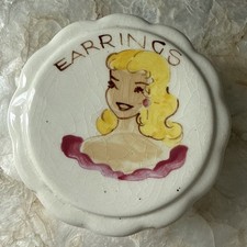 MCM Hand painted Jewelry Trinket Box California Pottery Co. picture